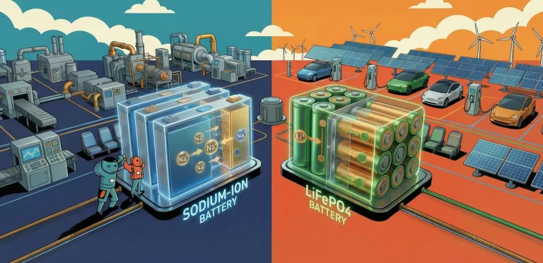 sodium-ion battery and LifePO4 battery