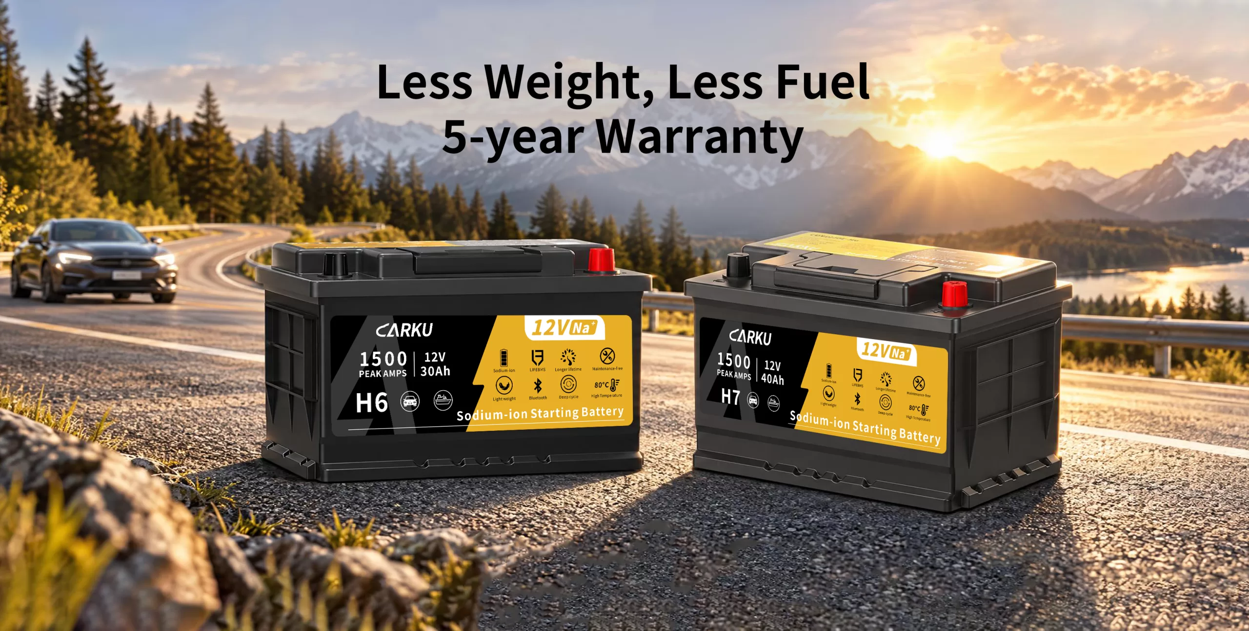 lightweight 12V sodium-ion starting battery reduces vehicle weight